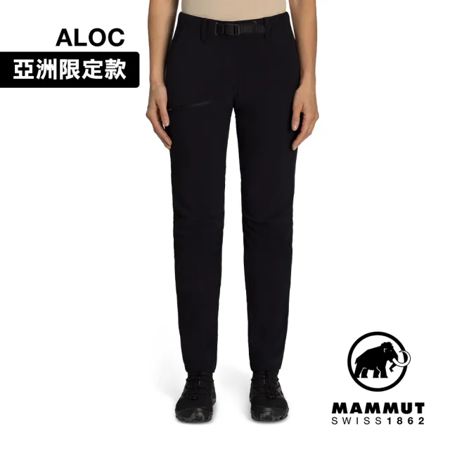【Mammut 長毛象官方直營】Aegility Pants AF Women 日系機能舒適防潑水長褲 黑色 女款 #1022-02240