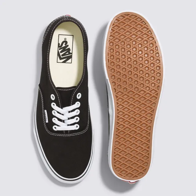 【VANS 官方旗艦】Authentic 男女款黑色滑板鞋/休閒鞋/帆布