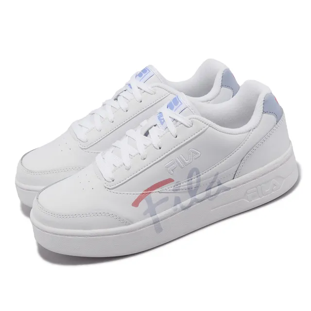 【FILA】休閒鞋 Court Lux 男鞋 女鞋 小白鞋 情侶鞋 厚底 增高 皮革 斐樂 單一價(4C304X123)