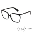 【Y-3 山本耀司】Yohji Yamamoto方型時尚金屬混搭造型光學眼鏡(霧黑-YY1028-002)