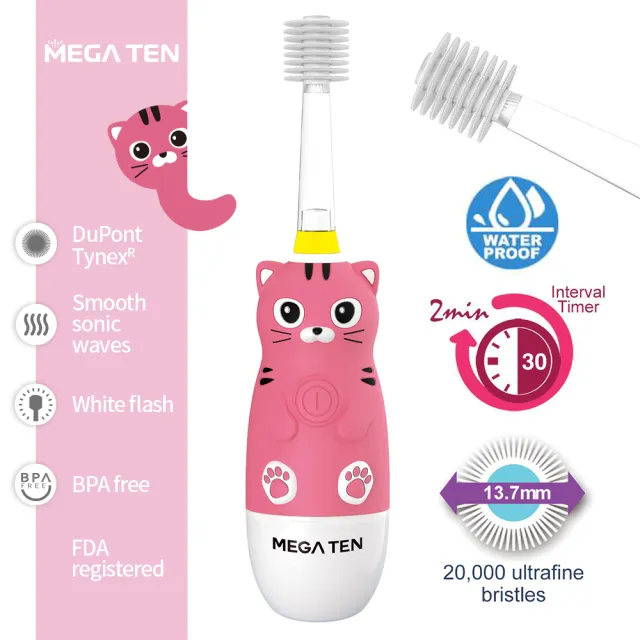 【日本Mega Ten】幼童電動牙刷+4個刷頭(多款可選)