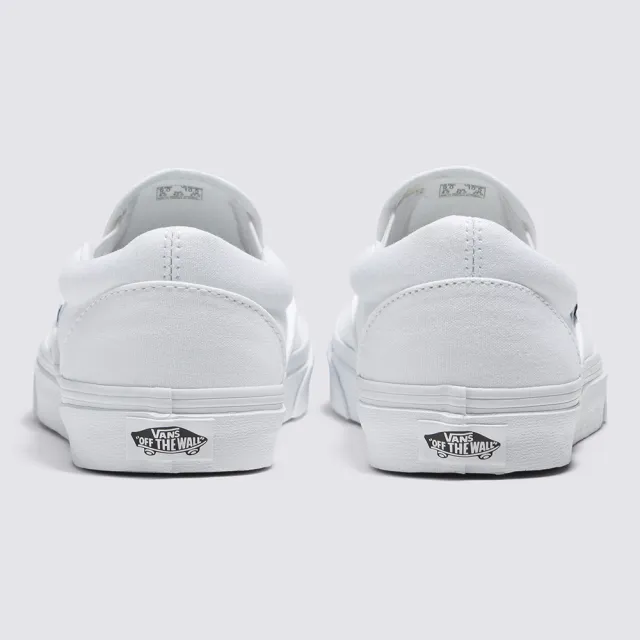 【VANS 官方旗艦】Classic Slip-On 男女款全白色滑板鞋/休閒鞋