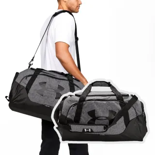 【UNDER ARMOUR】健身包 Undeniable 3.0 灰 黑 大容量 可調背帶 手提包 側背包 旅行袋 UA(1300213042)