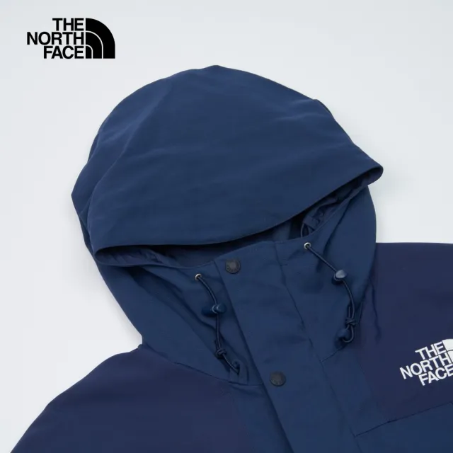 【The North Face 官方旗艦】北面男款藍色防風可調節收腰連帽休閒防風外套｜86ZT8K2