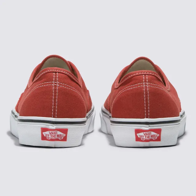 【VANS 官方旗艦】Authentic 男女款橘紅色滑板鞋/休閒鞋/帆布