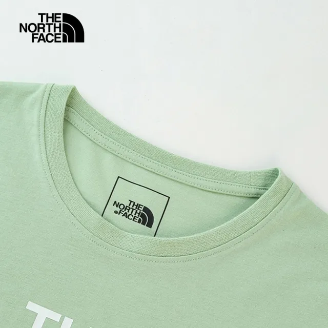 【The North Face】TNF 短袖上衣 吸濕排汗 W FOUNDATION LOGO S/S TEE - AP 女 綠(NF0A89QUI0G)