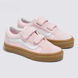 【VANS 官方旗艦】Old Skool V 中童款粉紅色滑板鞋/休閒鞋