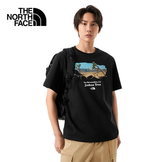 The North Face TNF 短袖上衣 休閒 M PWL JOSHUA TREE EMB SS TEE - AP 男 黑(NF0A88GJJK3)