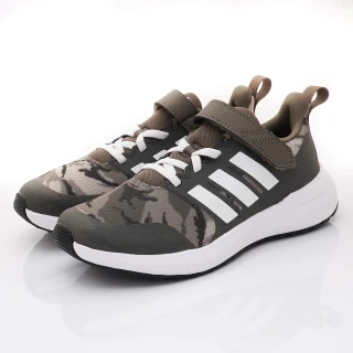 【adidas 愛迪達】FortaRun 2.0 EL K休閒慢跑鞋(ID3397綠-16.5-25cm)