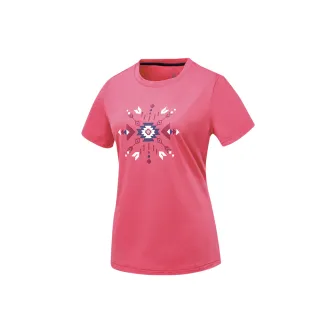 【Mountneer 山林】女木醣醇涼感印花上衣-深粉紅-51P30-32(t恤/女裝/上衣/休閒上衣)