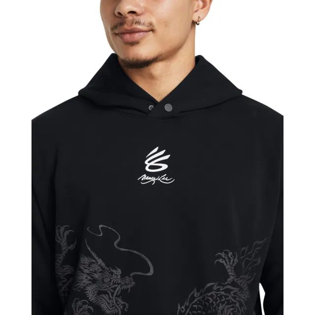 【UNDER ARMOUR】UA 男 LNY Future Dragon 長袖帽T_1385303-001(黑色)