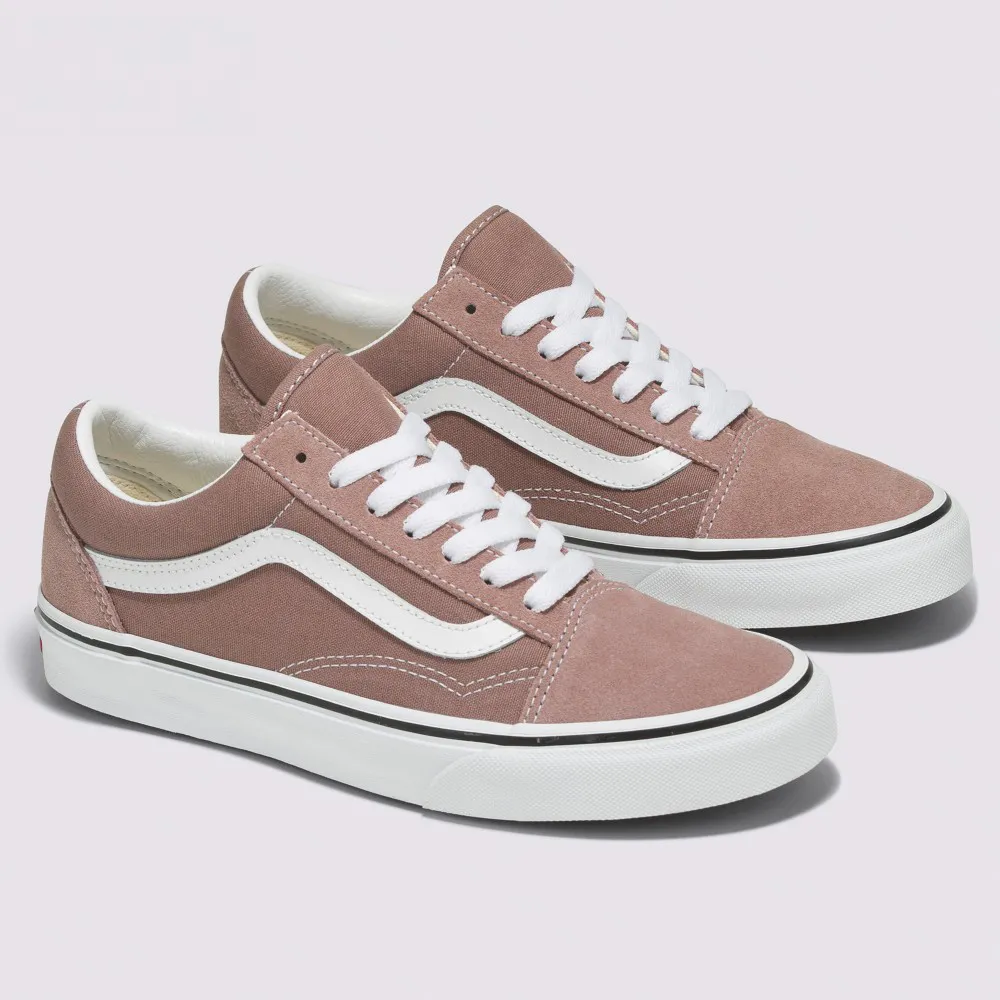 【VANS 官方旗艦】Old Skool 男女款灰棕色滑板鞋/休閒鞋/帆布