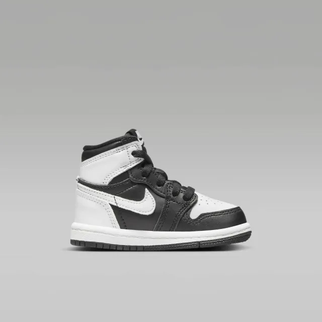 【NIKE 耐吉】籃球鞋 運動鞋 JORDAN 1 RETRO HIGH OG TD 嬰幼鞋 學步鞋 黑白(FD1413010)