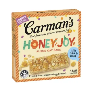 【澳洲Carmans】蜂蜜繽紛燕麥棒(5條/盒)