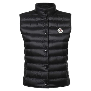 【MONCLER】雙11 女款 品牌LOGO 黑色按扣羽絨背心(0號USA-XS、1號USA-S、2號USA-M、3號USA-L、4號USA-XL)