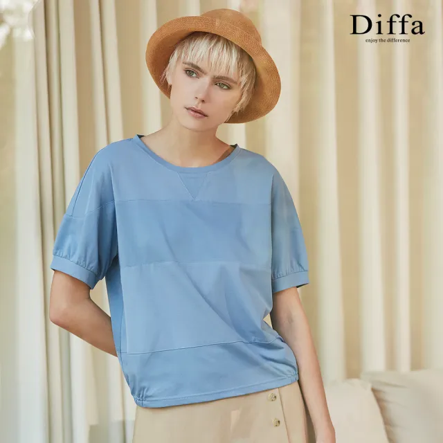 【Diffa】美型剪裁設計連袖針織衫-女