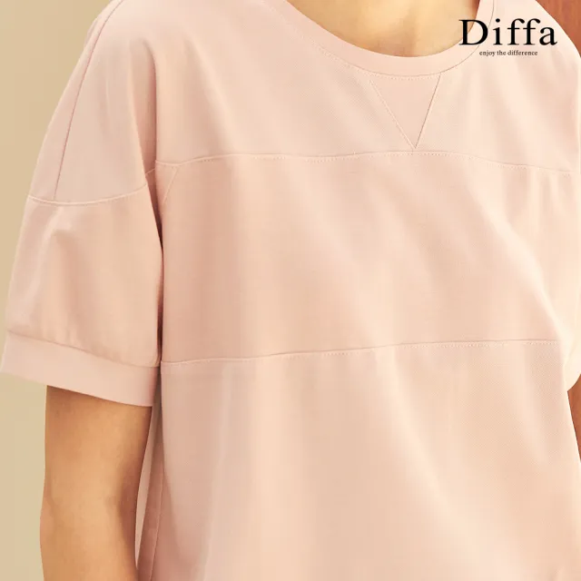 【Diffa】美型剪裁設計連袖針織衫-女