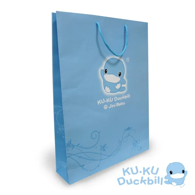 【KU.KU. 酷咕鴨】波卡點點兔裝彌月禮盒(藍)