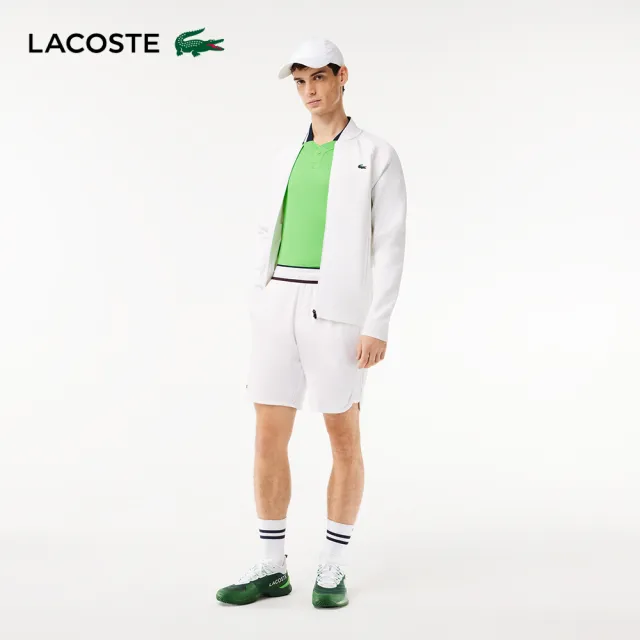 【LACOSTE】男裝-Daniil Medvedev速乾網球夾克(白色)
