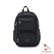 【冰山袋鼠】時光旅人 - 知性大容量附插袋後背包 - 黑色(B060-2K)
