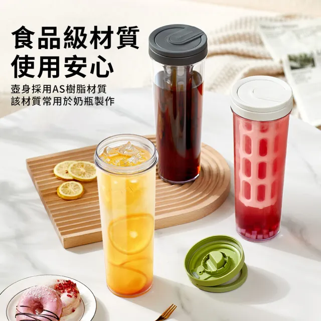 【QLZHS】618限定 冷萃咖啡壺 1L大容量 冷泡咖啡壺 帶濾網 冷水壺 隨行水瓶 環保杯