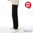 【betty’s 貝蒂思】網路獨賣★大長腿神器鬆緊腰彈性小喇叭褲(黑色)