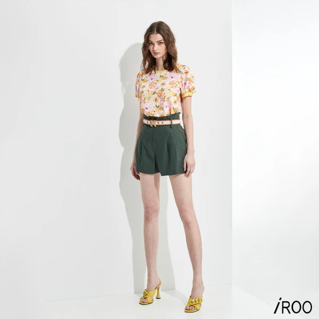 iROO 銅綠色喇叭長褲優惠推薦