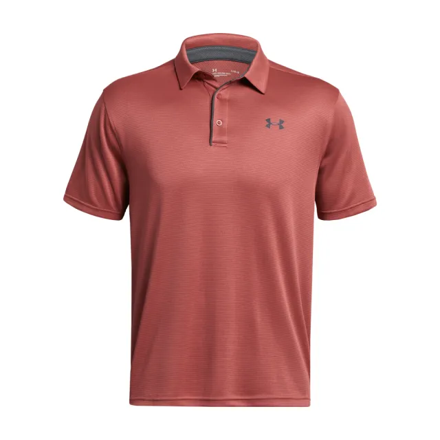 【UNDER ARMOUR】UA 男 Tech 短POLO_1290140-611(泥紅色)