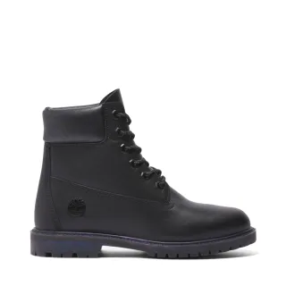 【Timberland】女款黑色全粒面皮革 Timberland R Premium 6吋防水靴(A5Q9S015)