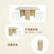 【IHouse】團原 免組裝 台灣製可移動收納餐廳組合(收納餐桌/一桌四椅三立櫃)