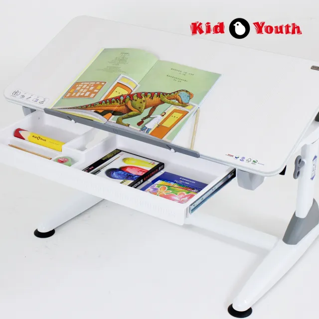 【Kid2Youth 大將作】G2C+XS+BABO兒童成長書桌椅組(採用德國原裝進口STABILUS線拉式氣壓棒)