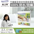 【美國寢之堡】竹纖維100%防水防蹣枕頭保潔墊(50x75cm  2入)