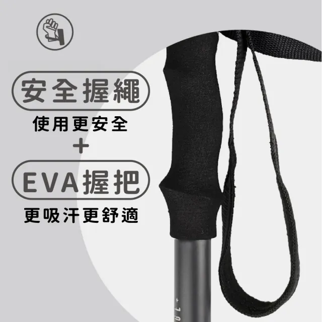 【Orange Plus 悅康品家】多功能健身杖1入組 附替換腳墊(拉筋 伸展 瑜珈棍 健身棒 拐杖)