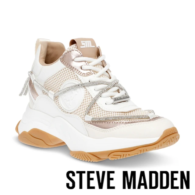 STEVE MADDEN MOTOCROSS 鑽帶造型透氣休閒鞋(金銅色)