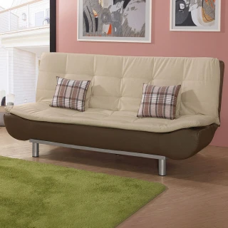 【Hampton 漢汀堡】狄尼弗貓抓皮沙發床-咖啡色(沙發床/沙發/休閒椅/休閒沙發)