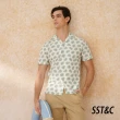 【SST&C 新品９折】綠葉印花古巴領寬鬆版短袖襯衫0412402013