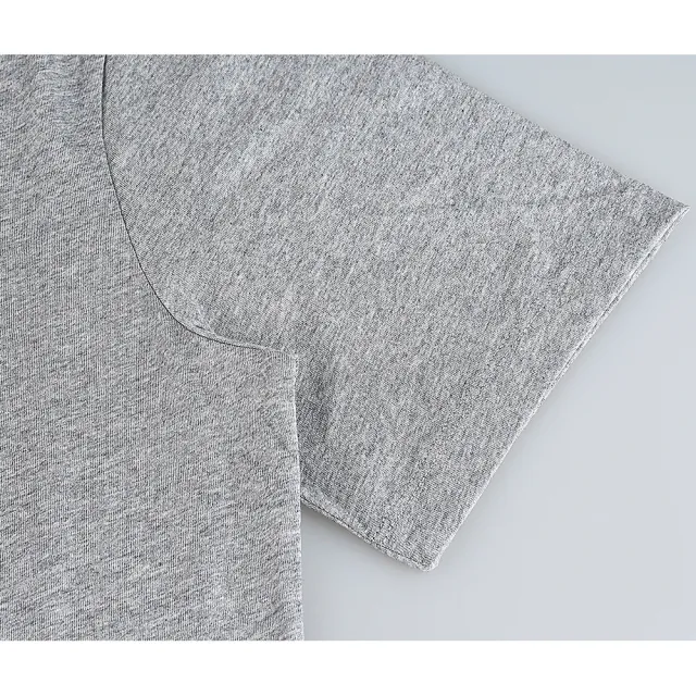 【Paul Smith】PAUL SMITH簽名陰影刺繡LOGO有機棉圓領短袖T恤(男款/灰)