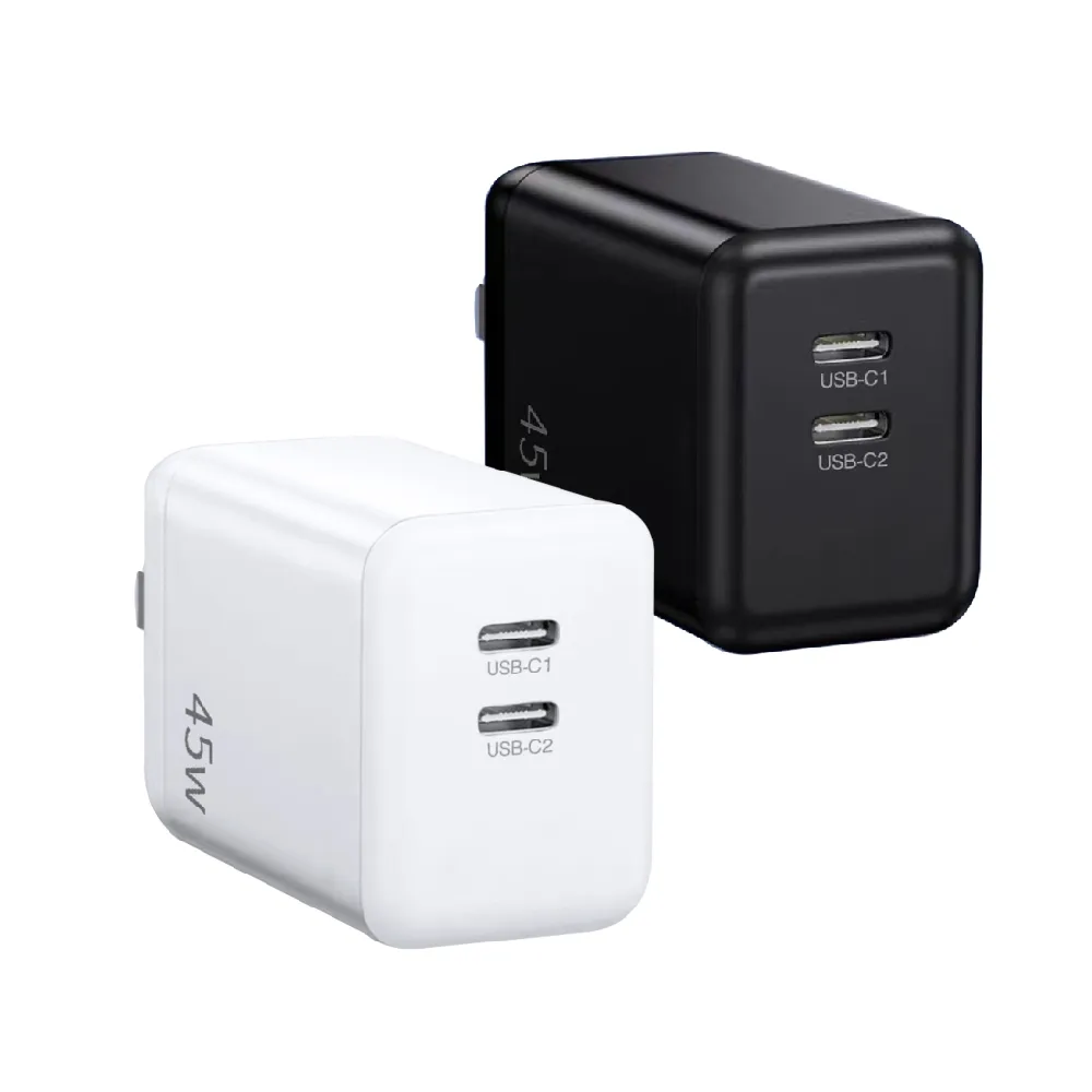 【CityBoss】45W GaN氮化鎵 PD兩孔充電頭 Type-C快充頭(適用 iPhone、Switch、Mac、iPad)