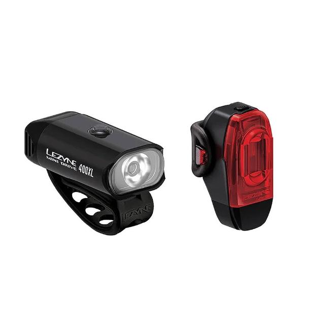 【LEZYNE】自行車前後燈組 400流明 MINI DRIVE 400XL+ KTV DRIVE+PAIR(車燈/照明燈/警示燈/夜騎/單車)