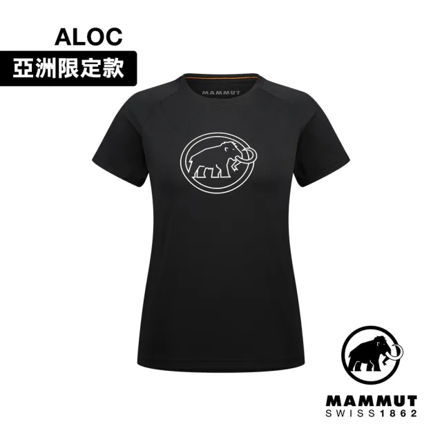 【Mammut 長毛象】QD Logo Print T-Shirt AF Women 快乾LOGO短袖T恤 女款 黑PRT4 #1017-02022-00413