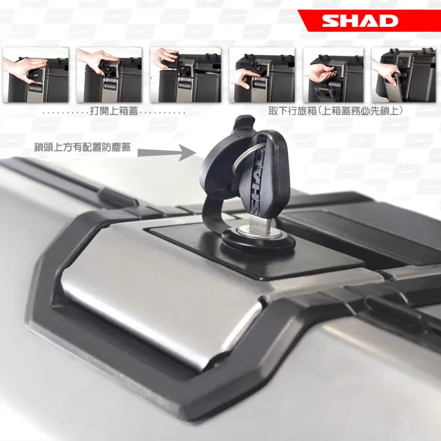 【SHAD】機車用 可攜快拆行旅-強化鋁箱(原廠公司貨 TR37-不含底座)
