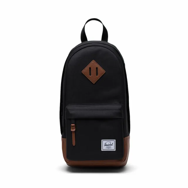 【Herschel】官方直營 斜背包 Heritage Shoulder Bag 大容量 肩背 經典簡約 經典黑 8L