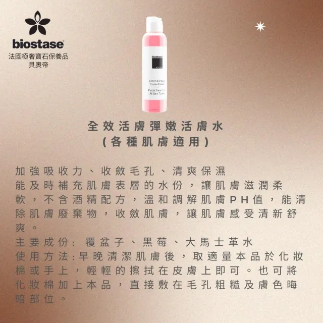 【Biostase】全效活膚彈嫩活膚水75ml.旅行便攜款(水漾青春系列、各種肌膚適用)