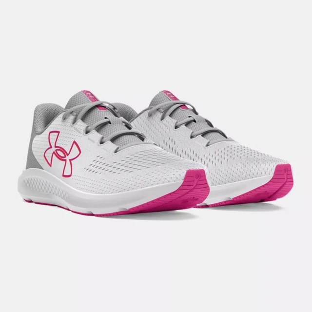 UNDER ARMOUR 慢跑鞋 女鞋 運動鞋 緩震 CHARGED PURSUIT 3 BL 灰粉 3026523-106