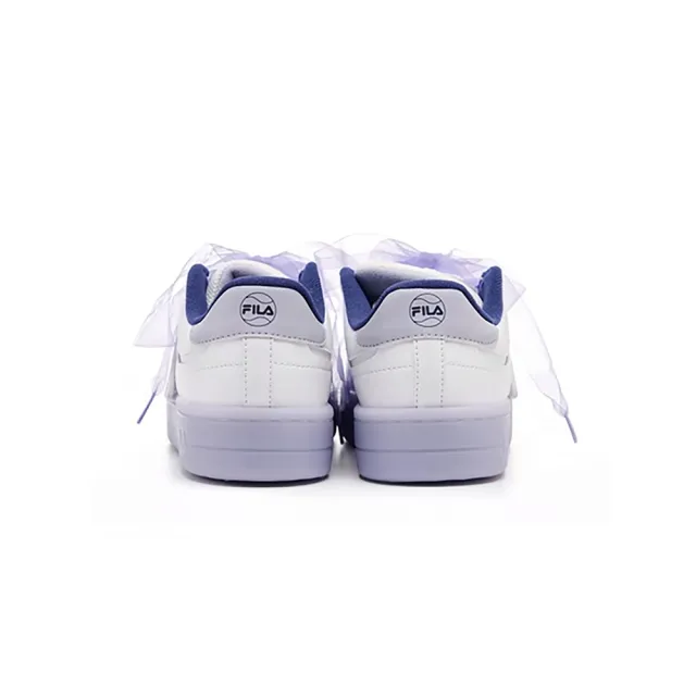 【FILA】Jelly 女 休閒鞋 板鞋 運動 小白鞋 休閒 緞帶款鞋帶 白紫(5-C336Y-194)