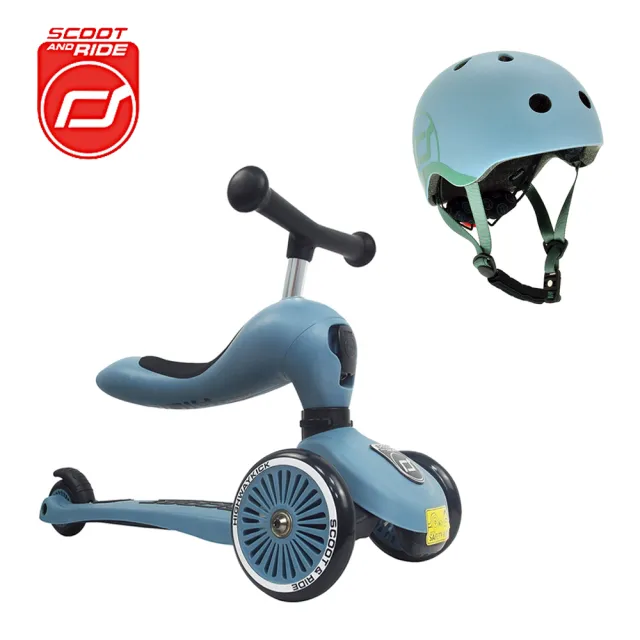 【Scoot&Ride】Kick1 Cool飛滑步車/滑板車+安全帽XXS