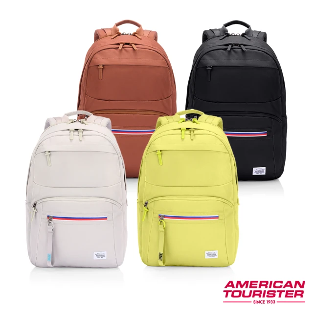 【AMERICAN TOURISTER 美國旅行者】Braydon 極輕防潑水面料防水拉鍊筆電後背包16吋(多色可選)