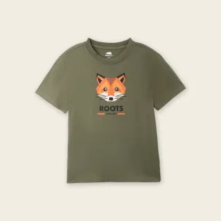 【Roots】Roots 大童- OUTDOOR ANIMAL短袖T恤(橄欖綠)