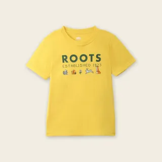 【Roots】Roots 大童- ROOTS ESTABLISHED短袖T恤(黃色)