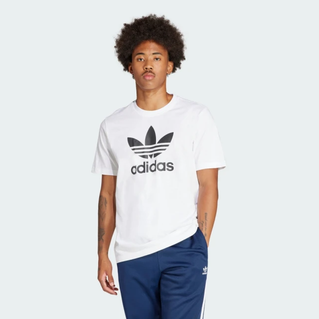 adidas 愛迪達 上衣 男款 短袖上衣 運動 三葉草 TREFOIL T-SHIRT 白 IV5353